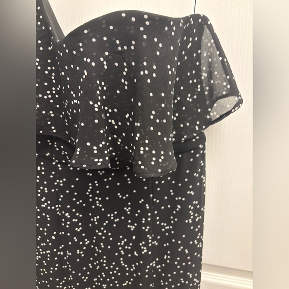 Keepsake Embrace Me Black Polka Dot One-Shoulder Maxi Dress - Picture 7 of 12